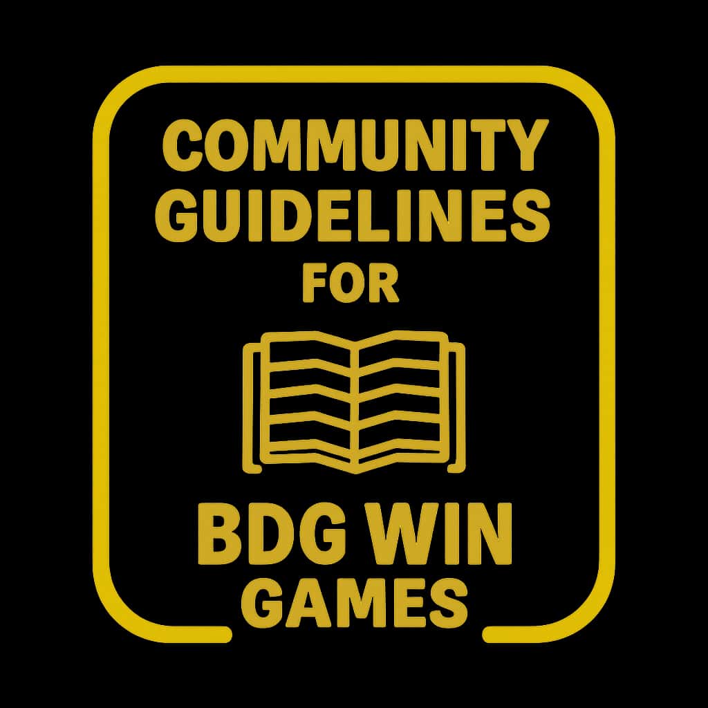 A badge symbolizing the Community Guidelines for BDG Win Games.
