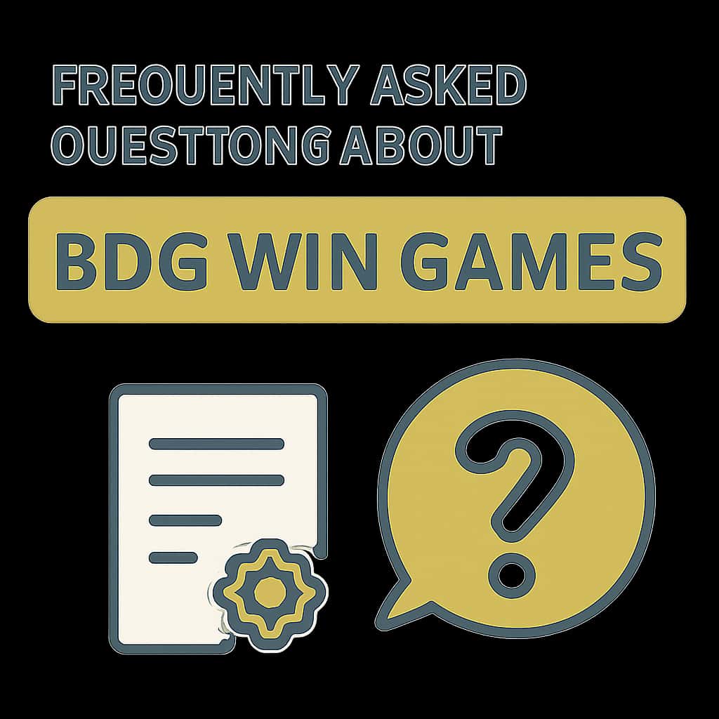 Illustration explaining the FAQ section for BDG Win Games.