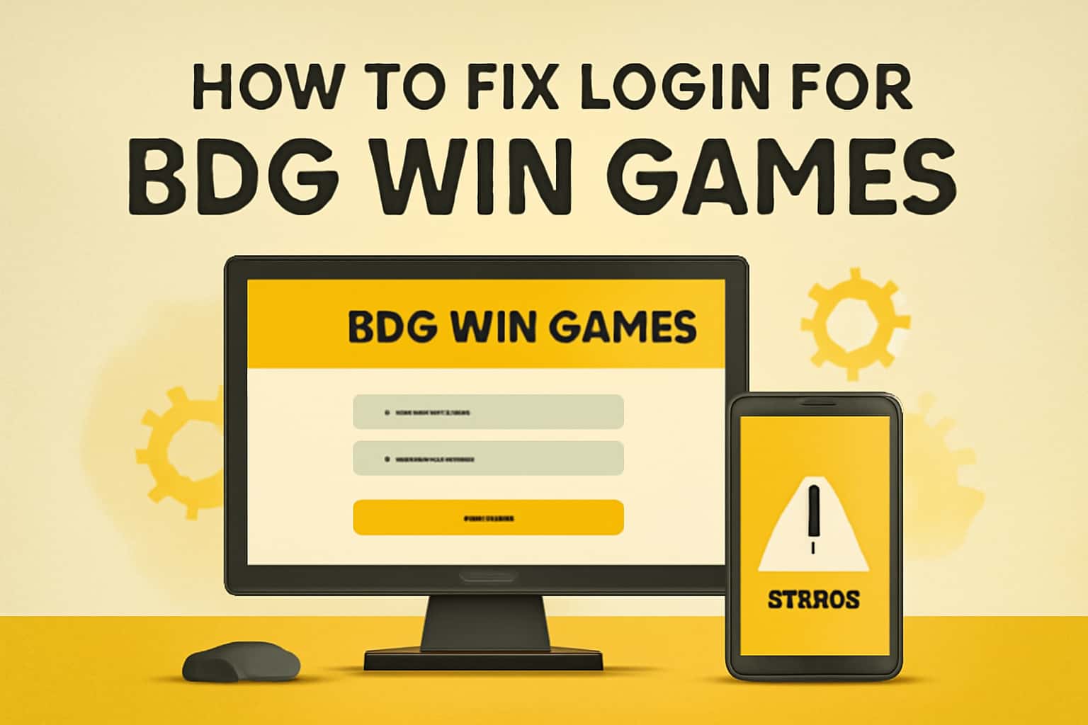 A professional illustration for fixing login issues in BDG Win Games.