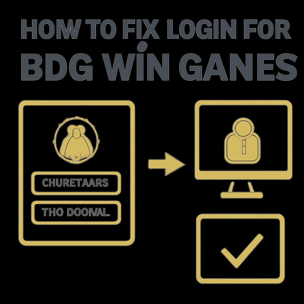 Diagram outlining troubleshooting steps for BDG Win Games login.