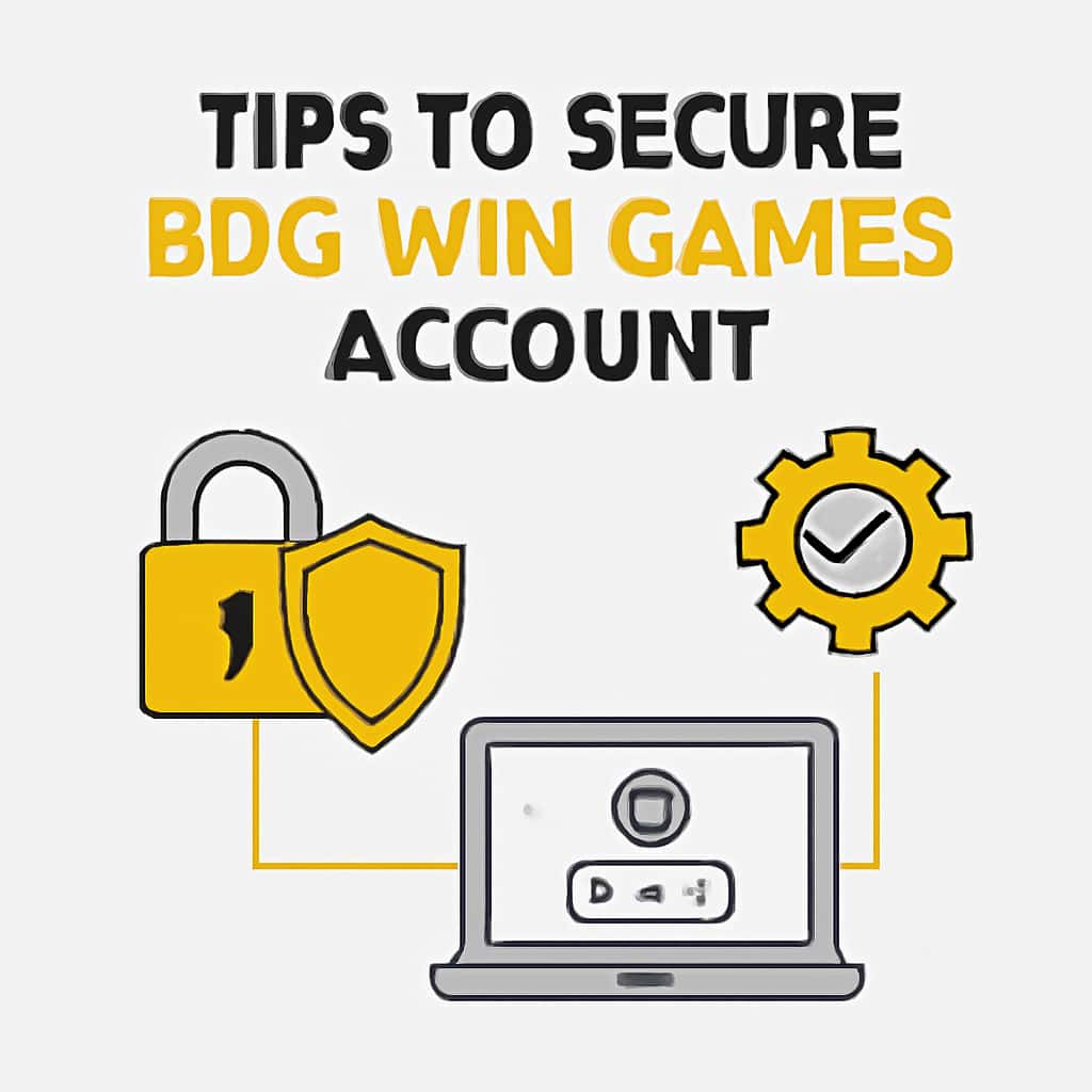An educational diagram outlining steps to secure BDG Win Games account.